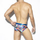 ES Collection - Belt Flowery Swim Brief Yellow+Turquoise